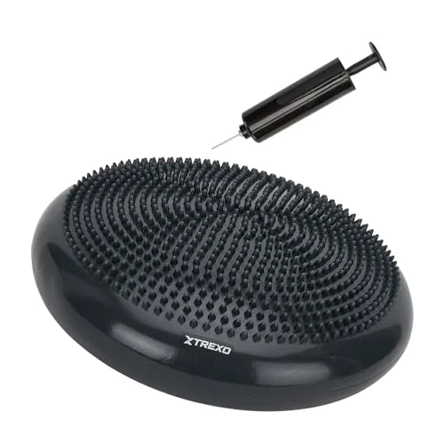 Limited-time offer: TREXO - 13" Balance Cushion with Non-Slip Tips, Posture and Trunk Reinforcement for Office, Home, Pilates, Rehabilitation - Max Load 200kg - PVC - Black from $43.17 to $43.17 (save 0.00%)