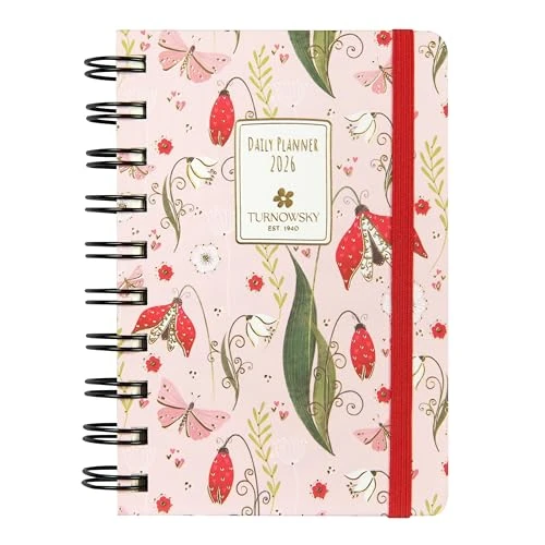 Limited-time offer: TURNOWSKY 12 Month Daily Planner, Pocket Planner with Black Spiral and Round Corners, Metal Cutting in Cover, 352 Coloured Pages, Ideal for Work and University 9 x 13 h cm from 17.34 £ to 17.34 £ (save 0.00%)