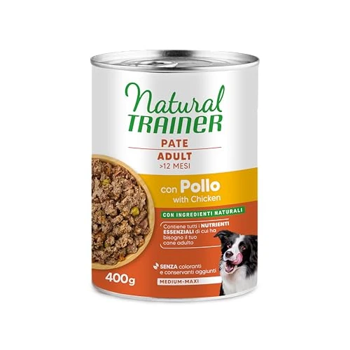 Oferta limitada: Natural Trainer Medium-Maxi Comida húmeda para Perros Adultos – Paté con Pollo 12 x 400 g de 31.23 € a 31.23 € (ahorro 0.00%)