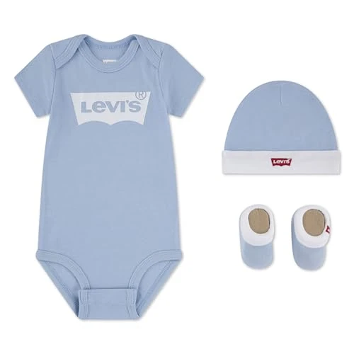 Oferta limitada: Levi's Kids Set clásico de gorro y botín para Batwing, conjunto de 3 piezas para bebés y pequeños de 27.00 € a 21.51 € (ahorro 20%)