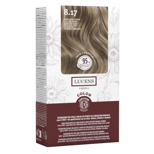 Offerta a tempo: Lucens Umbria Color Kit 8.17 Biondo Chiaro Freddo Senza Ammoniaca Vegan - 0.00% da 13.99 € a 13.99 €