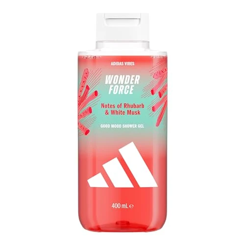 Offerta a tempo: adidas Vibes Wonder Force Docciaschiuma, 400ml, Con Note di Rabarbaro e Muschio Bianco, Profumo Genderful - 41% da 5.50 € a 3.27 €