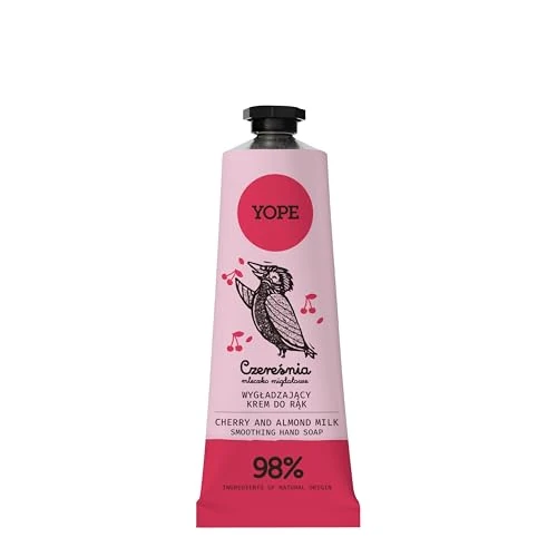 Offerta a tempo: YOPE Crema Mani Levigante Ciliegia e Latte di Mandorla Pelle Secca, 50 ml - 24% da 4.99 € a 3.80 €