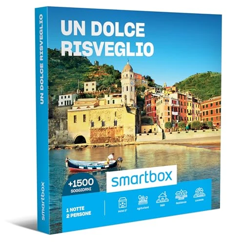 Offerta a tempo: Smartbox - Cofanetto Regalo per Uomo o Donna - Un Dolce risveglio - Idee Regalo Originale - 1 Notte per 2 Persone - 27% da 69.90 € a 50.96 €