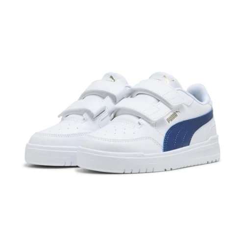 Tijdelijke aanbieding: PUMA Shuffle Downtown lage sneakers voor kinderen 31, White Clyde Royal Gold Blue van 39.95 € naar 39.95 € (0.00% korting)