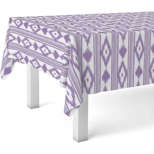 Offerta a tempo: ECOMMERC3 | Tovaglia in tela cerata rettangolare dimensioni 300 x 140 cm - Stile, durata e facile pulizia per il tuo tavolo - Tovaglia in tela cerata antimacchia e impermeabile - Mallorca Lilla - 48% da 19.29 € a 10.06 €