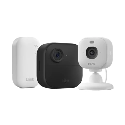 Oferta limitada: Blink Outdoor 4 + Cámara Mini 2K+ Blink Blanco (última generación) | cámara de seguridad inteligente HD sin cables, 2 años de autonomía| sistema de 1 cámara con Sync Module Core incluido de 124.98 EUR a 57.99 EUR (ahorro 54%)