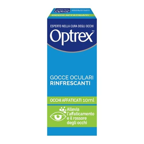 Optrex, Gocce Oculari Rinfrescanti, per alleviare l'affaticamento e il rossore degli occhi, 10ml