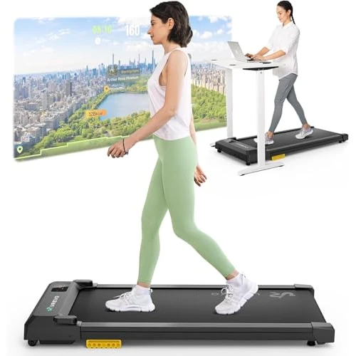 Oferta limitada: UREVO Tapirulan - Cinta de correr con SmartAPP, eléctrica, ahorra espacio, silenciosa, control remoto o aplicación, Walking Pad desde debajo del escritorio, doble absorción de impactos con modo MIIT de 259.99 € a 259.99 € (ahorro 0.0%)