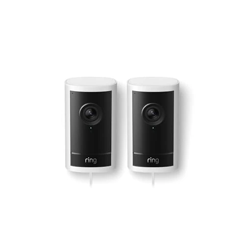 Offerta a tempo: Ring Videocamera esterna Pro Plug-In (Outdoor Camera Pro, ultimo modello) | Videocamera di sicurezza | Retinal 4K, zoom 10x | Prova gratuita di 30 giorni piano d'abbonamento Ring (Confezione da 2) - 45% da 399.98 € a 219.99 €