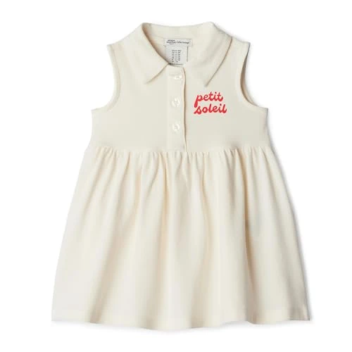Offre limitée : Amazon Essentials x Sofia Grainge Robe Sans Manches en Piqué de Coton Fille, Petit Soleil Rouge Ivoire, 2 ans de 11.59 € à 4.56 € (60.66% de remise)