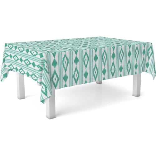 Offerta a tempo: ECOMMERC3 | Tovaglia in tela cerata rettangolare dimensioni 250 x 140 cm - stile, durata e facile pulizia per il tuo tavolo - Tovaglia in tela cerata antimacchia e impermeabile - Mallorca Turchese - 19% da 16.66 € a 13.46 €