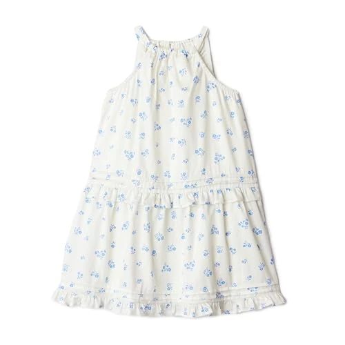 Limited-time offer: Amazon Essentials x Sofia Grainge Girls' Mummy & Me Cotton Sateen Dresses, Ivory Blue Floral, 8-9 Years from 7.67 £ to 7.67 £ (save 0.00%)