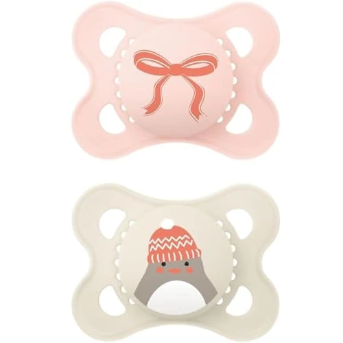 Offerta a tempo: MAM Original Winter Limited Edition Succhietto 2-6 mesi, Set da 2, Rosa - 0.00% da 12.99 € a 12.99 €