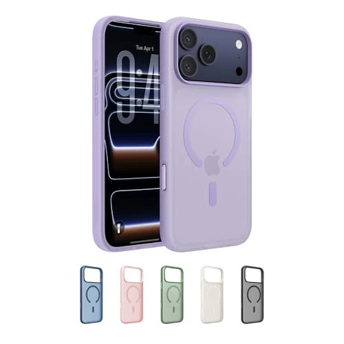 Offerta a tempo: Belkin SheerForce Grip Cover per iPhone 17 Pro Max Compatibile con MagSafe, Design Sottile con Linee Laterali Antiscivolo, Custodia Bumper per iPhone, Magnetica, Trasparente e Anti-urto, Lavanda - 51% da 34.99 € a 16.99 €