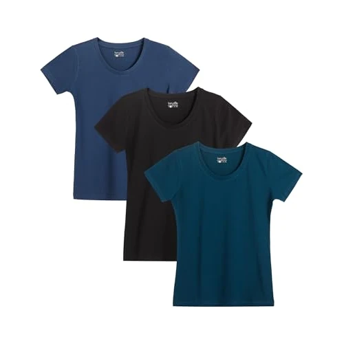 Offerta a tempo: berydale Maglietta Basic con Scollo Rotondo, da Donna, Confezione da 3/5, in 100% Cotone, Disponibile in Diversi Colori - 32% da 29.99 € a 20.39 €