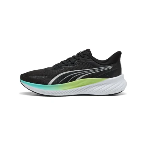 Offerta a tempo: PUMA Scarpe da Running Pounce Lite 2 Unisex 43, Black Intense Mint Sunny Lime Green - 29% da 55.00 € a 38.95 €