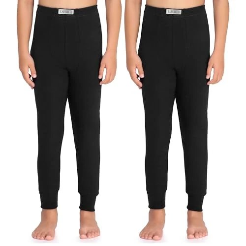 Oferta limitada: Ladeheid Calzoncillos Niño Largos Algodón - Ropa Termica Interior para Invierno - Pantalones Térmicos Niños Cálidos y Transpirables, Ideal para Frío y Uso Diario LA40-248 (Negro/Negro, 146) de 25.99 EUR a 18.99 EUR (ahorro 27%)