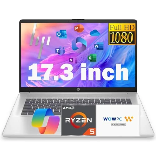 Offerta a tempo: HP Computer portatile FHD Business da 17,3 pollici con MS Office per Web, AMD Ryzen 5 7430U (Beats Core i7-1355U), 16 GB di RAM, 756 GB di memoria (SSD da 256 GB + unità esterna da 500 GB), Windows 11 - 0.0% da 29.76 € a 29.76 €