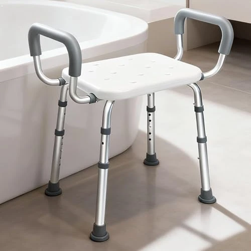 Offerta a tempo: Sedia da Doccia Regolabile con Braccioli Rimovibili per Anziani - 6% da 52.99 € a 49.99 €