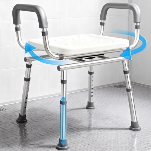 Offerta a tempo: Agrish Sedia da Doccia Girevole a 360° con Braccioli Rimovibili - 14% da 69.99 € a 59.99 €