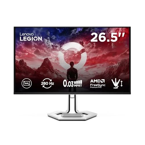 Lenovo Legion Pro 27Q-10"QHD (2560X1440), Gaming Monitor,PureSight QD-OLED, tempo di risposta 0.03 ms, 280Hz, VESA 100x100 e regolabile