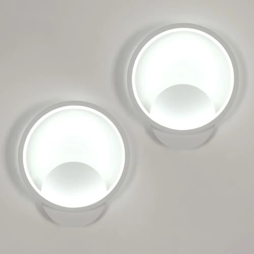 Offerta a tempo: Osairous 2 Pezzi Applique da Parete Interno, 12W 1350LM 6500K Bianca - 10% da 38.33 € a 34.59 €