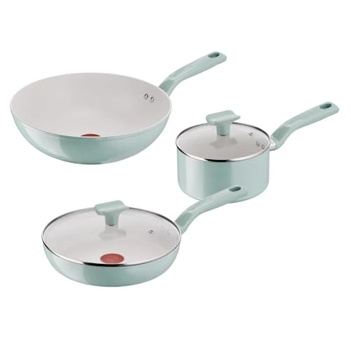 Offerta a tempo: Lagostina Salvia, Set di Padelle e Pentole Antiaderenti 5 Pezzi in Alluminio Riciclato, Rivestimento Mineralia, Indicatore di Calore Thermo-Signal, Manico Rivettato, Compatibili con Induzione - 40% da 99.99 € a 59.99 €