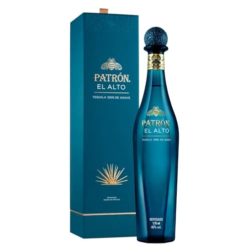 Offerta a tempo: PATRÓN EL ALTO Pregiata Tequila Reposado, 40% vol., 1750 ml / 1,75 L, Realizzata a Mano in Piccoli Lotti dal 100% di Agave Blue Weber a Jalisco, Messico - 0.00% da 122.09 € a 122.09 €