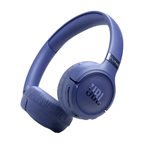JBL Tune 680 NC Cuffie On-Ear Bluetooth Wireless, con Cancellazione Adattiva del Rumore, Smart Ambient, JBL Pure Bass Sound, fino a 76 Ore di Autonomia, Google Fast Pair, Microsoft Swift Pair, Blu
