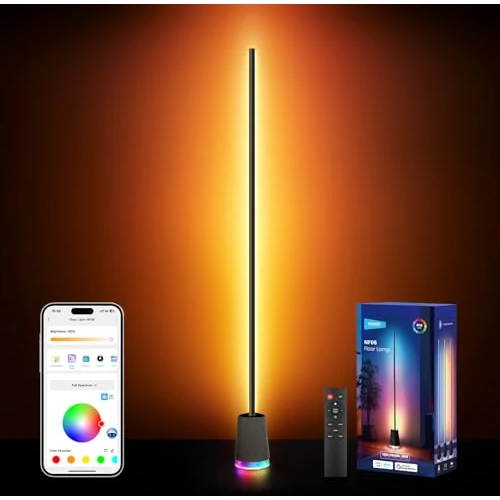 Offerta a tempo: NEEWER NF06 Lampada da Terra LED Smart, Luce Angolare RGBCW 1500lm, Compatibile con Google Assistant Alexa, Ambient Lamp con Design APP/AI/Sync Musicale/16 Milioni di Colori per Salotto Camera Letto - 15% da 109.99 € a 93.49 €