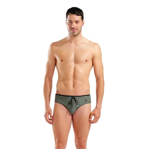 ARENA Men's Solid Swim Briefs Sage-Black