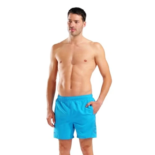 ARENA Men's Fundamentals Logo R Boxer Beach Shorts Turquoise-Navy