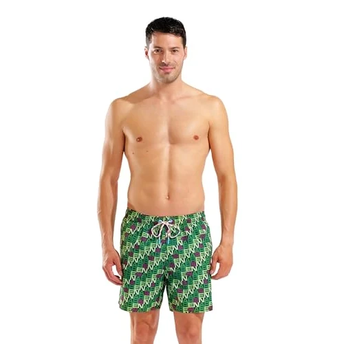 Limited-time offer: ARENA Men's Water Prints Boxer Beach Shorts Green Multi from 38.68 £ to 38.68 £ (save 0.00%)