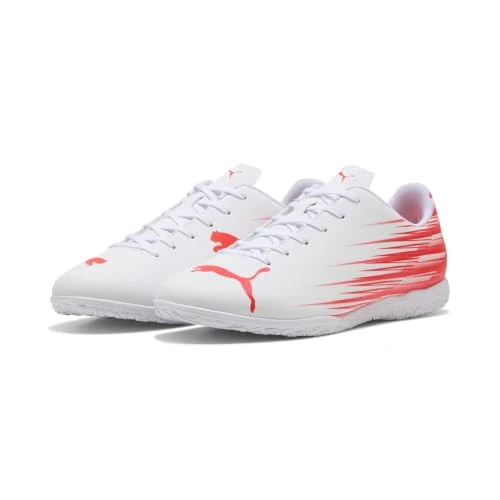 Limited-time offer: PUMA Men's ATTACANTO II Indoor Training Football Boots, PUMA White-Ultra Red, 9 UK from 43.46 £ to 35.77 £ (save 17.69%)