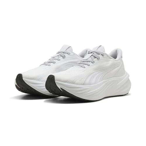 Offerta a tempo: Puma Maxima PRO - Scarpe da Corsa Unisex, Colore: Bianco-Grigio Piuma, Nero, Taglia 42 - 0.00% da 53.39 € a 53.39 €