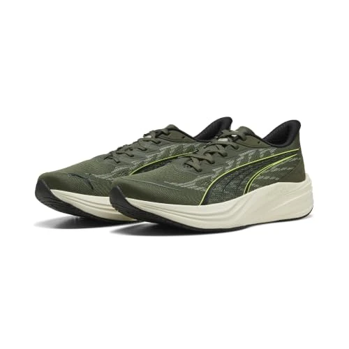 Offerta a tempo: PUMA Scarpe da Running Darter PRO 2 Unisex 44, Moss Veil Soft Grass Warm White Black Lime Squeeze Green - 64% da 60.00 € a 21.39 €