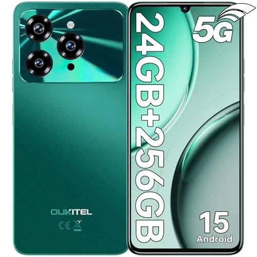 Oferta limitada: OUKITEL C6 5G Telefonos Moviles Libres Android 15-24GB(8+16) + 256GB/1TB Telefono Movil, 6.8" HD+ 90Hz Móvil, Batería 5150mAh Smartphone, Cámara 50MP+5MP, Dual SIM/Face ID/Fingerprint/GPS/3.5mm de 198.99 EUR a 198.99 EUR (ahorro 0%)