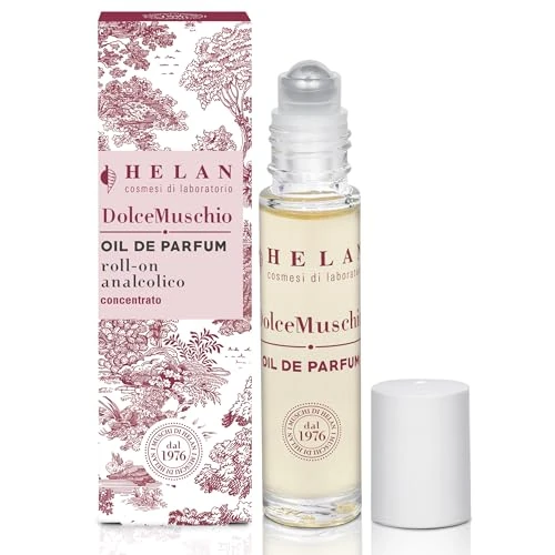Offre limitée : Helan Dolce Muschio - Huile de parfum pour femme Roll-on concentrée, sans alcool, longue durée, avec vitamines C, E et huile d'amande douce - Idées cadeaux de voyage, fabriquées en Italie, 10 ml de 13.90 € à 13.90 € (0.00% de remise)