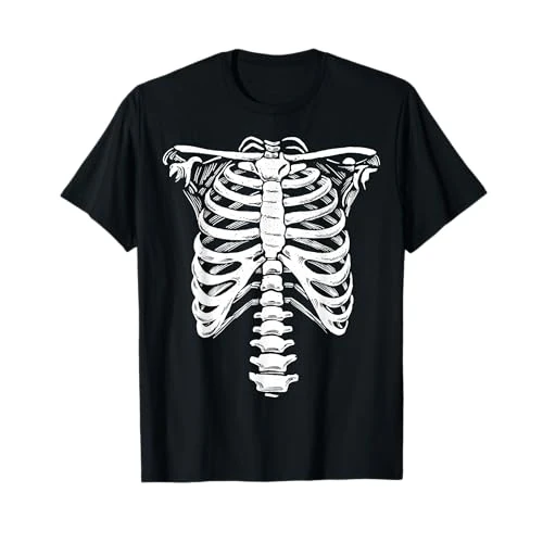 Offerta a tempo: Scheletro Cuore Gabbia Toracica Raggi Adulti Halloween Maglietta - 15% da 16.99 € a 14.44 €