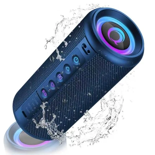 Limited offer: dotn Portable Bluetooth Speaker, Bluetooth 5.4 Wireless Speaker with HD Loud Stereo Sound, 15H Playtime, IP7 Waterproof, LED Lights, TWS Pairing from 99.99 EUR to 23.99 EUR (save 76%)