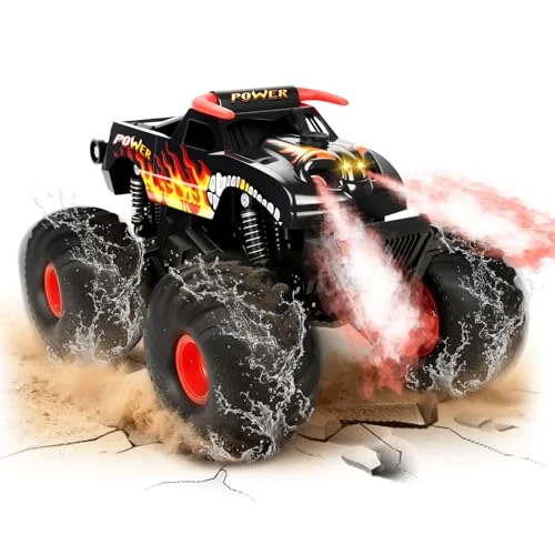 Offerta a tempo: Charmofun Monster Truck Telecomandato, 2.4GHz Anfibio Macchina Telecomandata con Luce LED, Auto Telecomandata 1:16, 4WD RC Auto con Spruzzatore per bambini sopra gli 8 anni - 7% da 41.99 € a 38.99 €