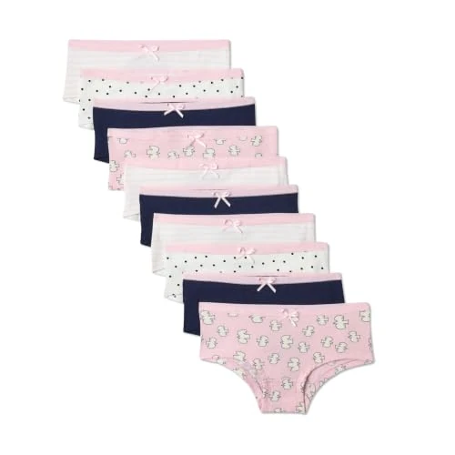 Oferta limitada: Amazon Essentials Bragas de Talle Bajo de Punto de Algodón Niñas, Pack de 10, Spot/ Stripe/ Navy, 9-10 años de 17.30 € a 17.30 € (ahorro 0.00%)