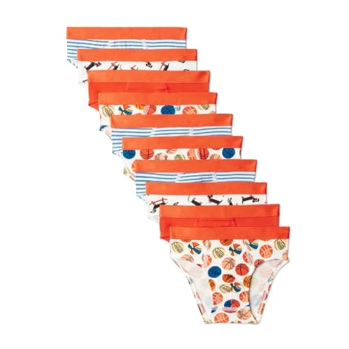 Zeitlich begrenztes Angebot: Amazon Essentials Jungen Unterhosen aus Baumwoll-Jersey, 10er Pack, Bälle, Hunde, Streifen, 8-9 Jahre von 12.43 € auf 12.43 € (0.00% Rabatt)