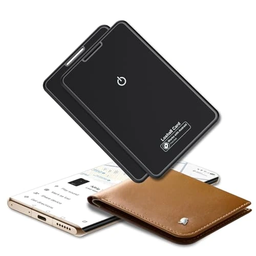 Oferta limitada: 2026 Nuevo Bluetooth 5.4 (sólo Android) Wallet Smart Tracker Card 2 Pack 1.6mm, 6 Años Batería, IP68 Impermeable, Tracker Localizador Bluetooth con Google Find Hub para Cartera/Maleta/Pasaporte, Negro de 99.99 EUR a 29.99 EUR (ahorro 70%)