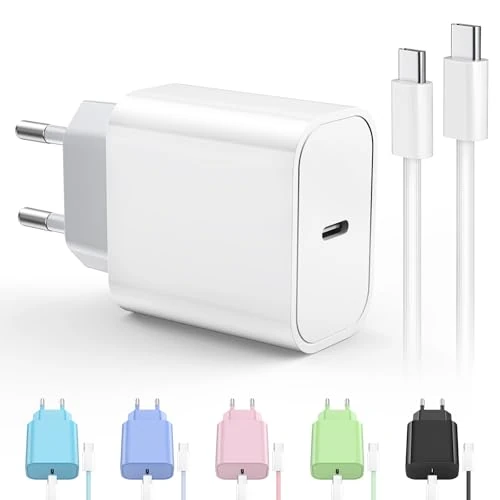 Offerta a tempo: 25W Caricatore USB C con 2M Cavo, Rapido Presa USB C Caricabatterie for iPhone 17/17 Pro/17 Pro Max/Air/16 15 Series, iPad, Samsung S26/S25, Spina Typ C Alimentatore Adattatore USBC Fast Charger - 0.00% da 9.99 € a 9.99 €