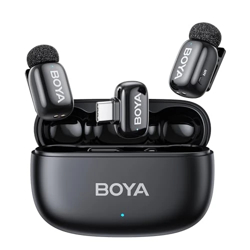 Zeitlich begrenztes Angebot: BOYA MINI 2 Mikrofon Handy, 48kHz/24Bit, 100m, 30h, USB-C Mini Mikrofon für iPhone 15 16 17 Serie, Android, Kabelloses Lavalier-Mikrofon, Ansteckmikrofon für Vlogging, Streaming, YouTube, Interview von 62.49 € auf 49.98 € (20%