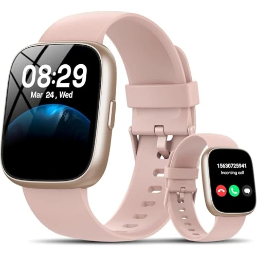 Oferta limitada: Reloj Inteligente Mujer con Alexa, 1,83" Smartwatch con Llamadas, Notificaciones, 110+ Modos Deport, Esfera DIY, Pulsómetro/Podómetro/Monitor de Sueño, Impermeable IP68 Pulsera para Android iOS Rosa de 99.99 EUR a 35.99 EUR (ahorro 64%)