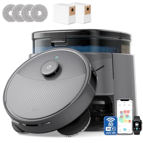 LEFANT M3Max Dishwasher Robot Vacuum Cleaner with Mapping, 20000Pa, dToF Laser, PSD Avoidance, 3.2L All-in-One Station Self-Drain, 45°C Mop and Dry, 2.4G/5G WiFi, Alexa
