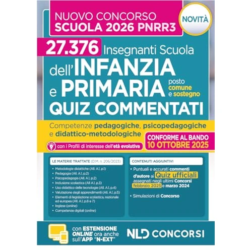 Concorso Scuola PNRR3. Quiz commentati per il Concorso Scuola dell'Infanzia e primaria 2025-2026